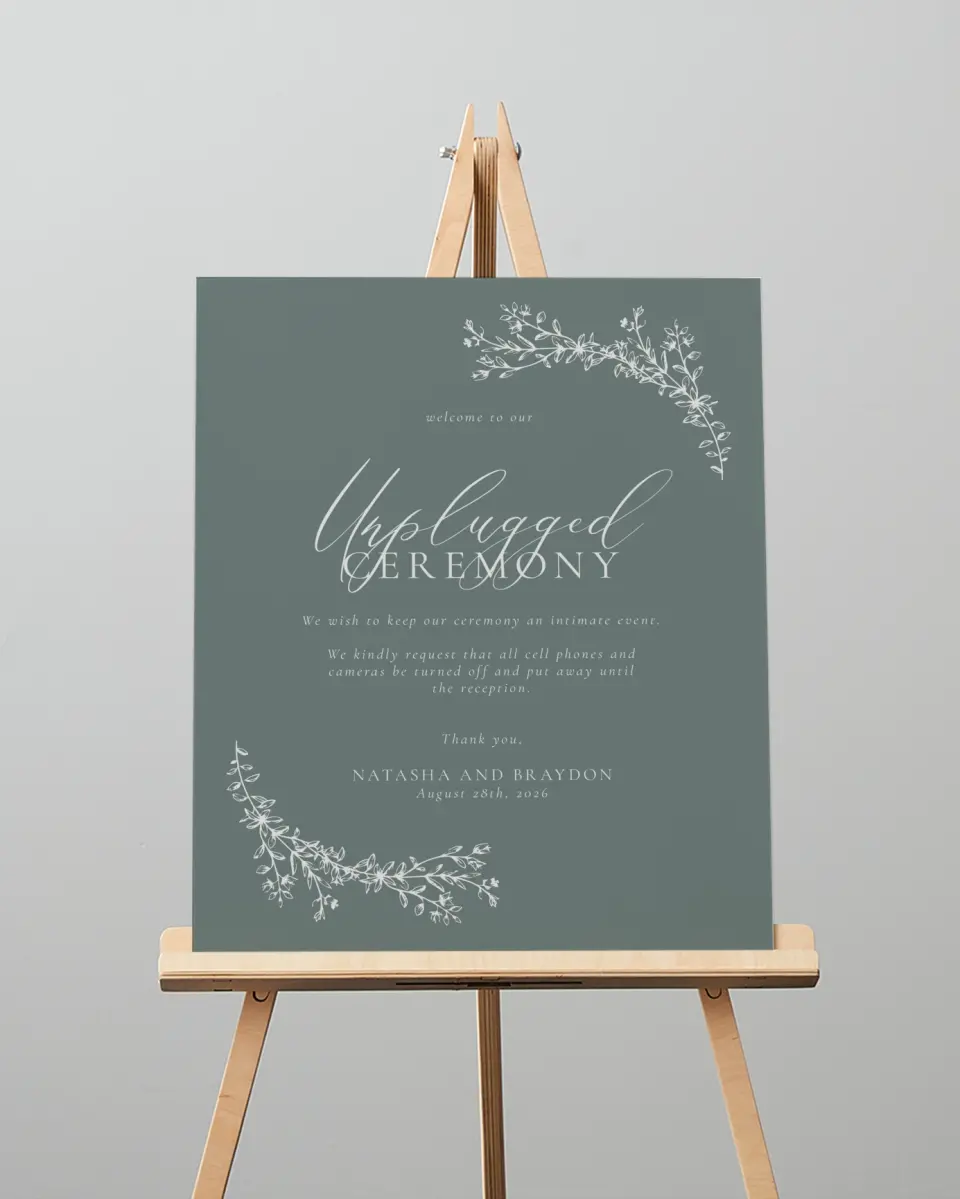 This is a 16" x 20" Unplugged Sign called Timeless Order printed in full color