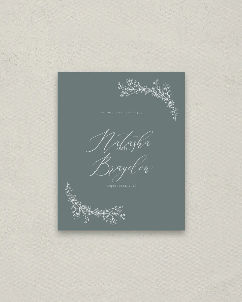 This is a 16" x 20" Welcome Sign called Timeless Order printed in full color