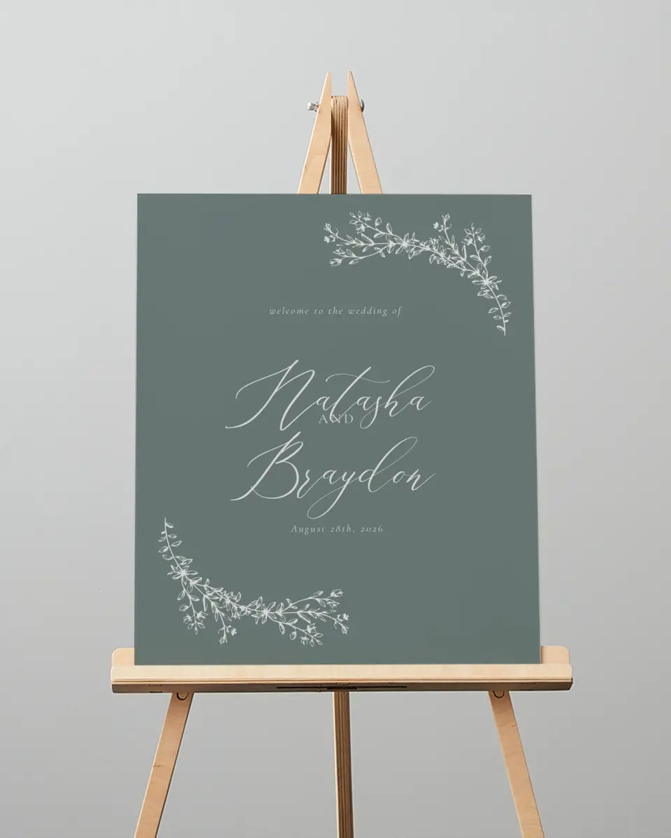 This is a 16" x 20" Welcome Sign called Timeless Order printed in full color