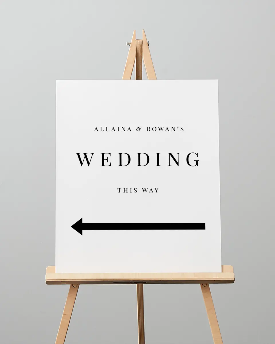This is a 16" x 20" Direction Sign called Pure Devotion printed in full color