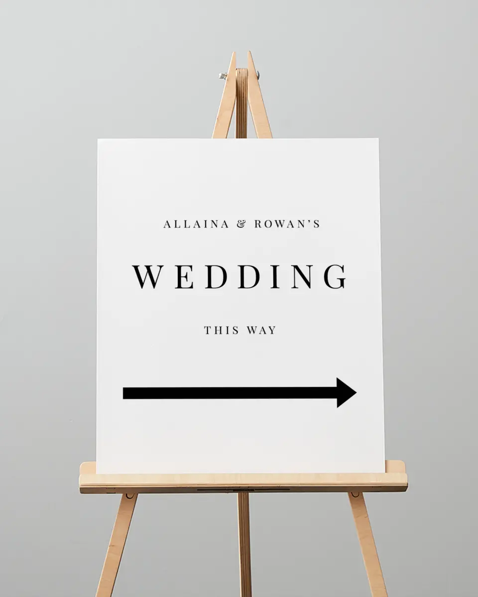 This is a 16" x 20" Direction Sign called Pure Devotion printed in full color