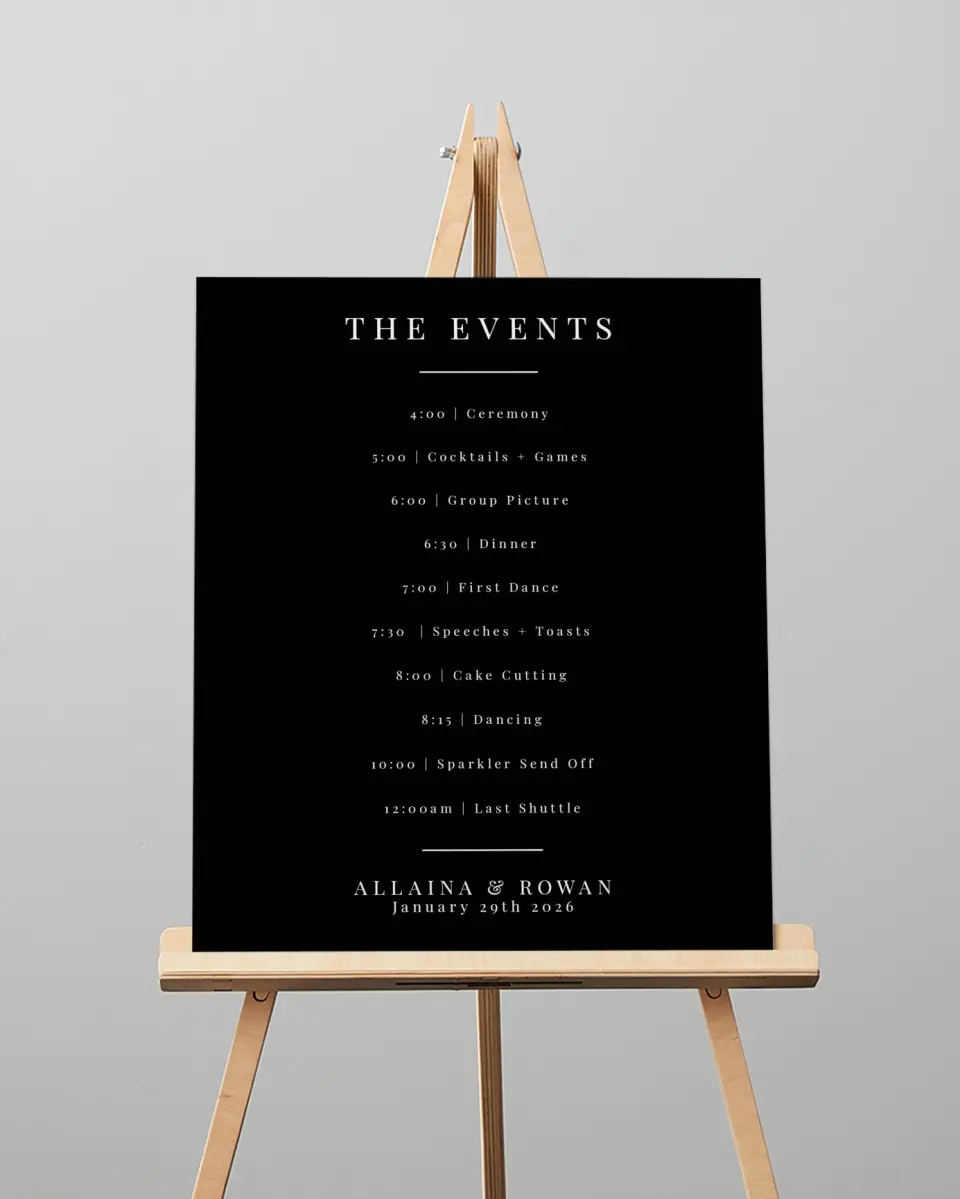 This is a 16" x 20" Schedule Sign called Pure Devotion printed in full color