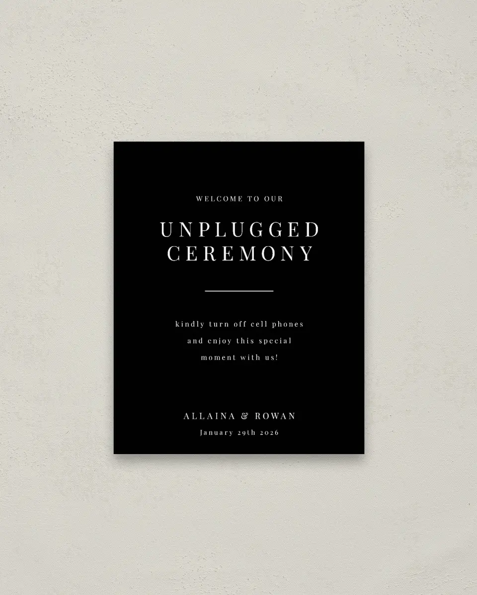 This is a 16" x 20" Unplugged Sign called Pure Devotion printed in full color