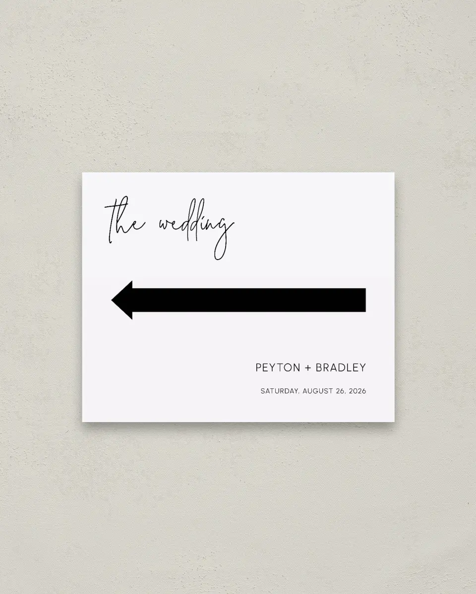 This is a 16" x 20" Direction Sign called Mod Aesthetic printed in full color