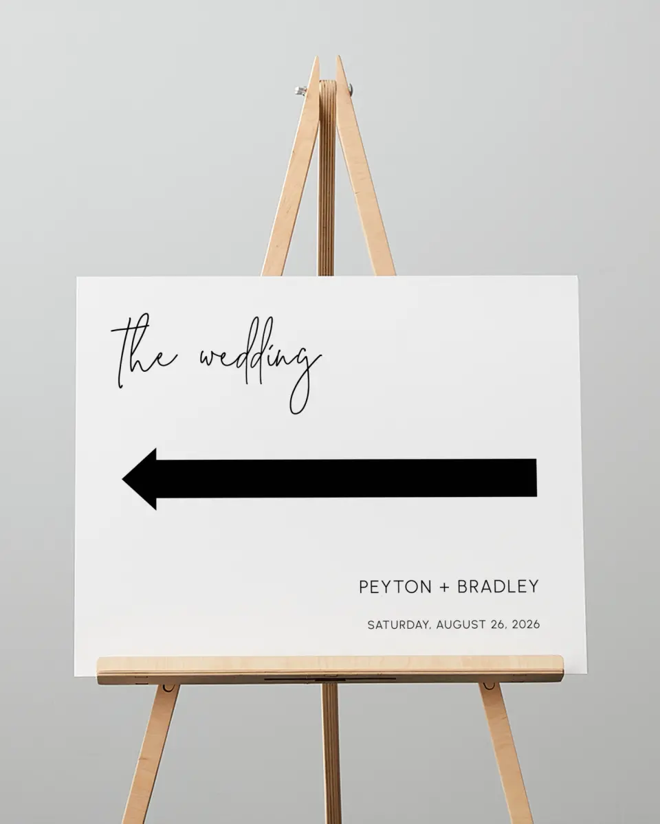 This is a 16" x 20" Direction Sign called Mod Aesthetic printed in full color