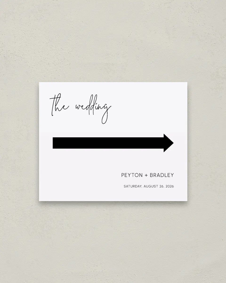 This is a 16" x 20" Direction Sign called Mod Aesthetic printed in full color