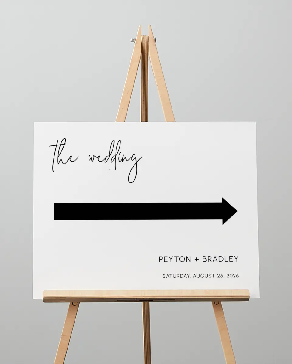 This is a 16" x 20" Direction Sign called Mod Aesthetic printed in full color