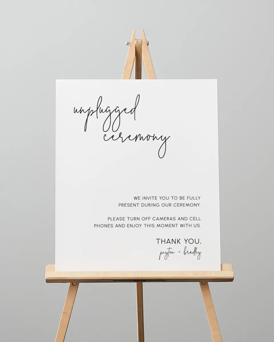 This is a 16" x 20" Unplugged Sign called Mod Aesthetic printed in full color