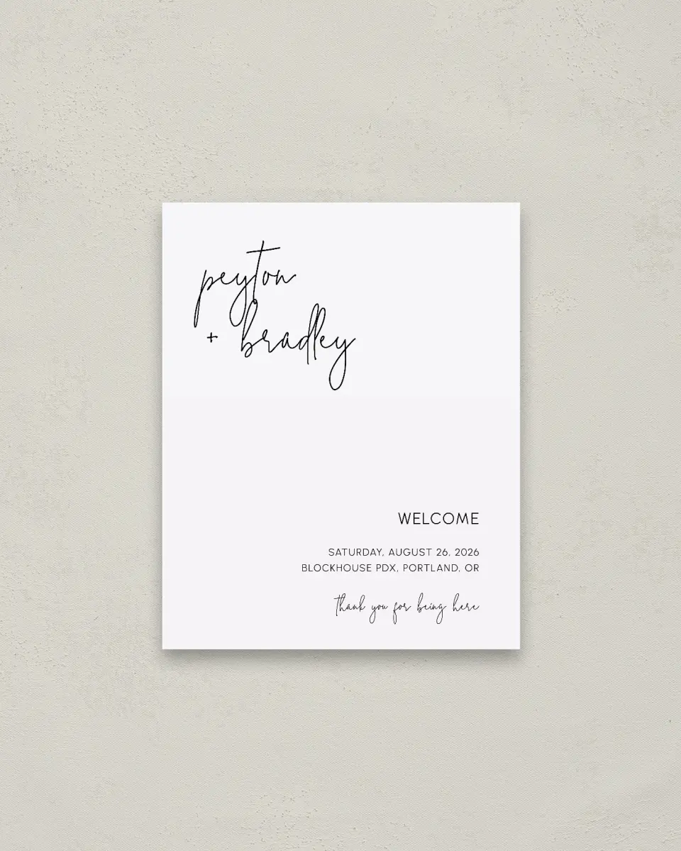This is a 16" x 20" Welcome Sign called Mod Aesthetic printed in full color