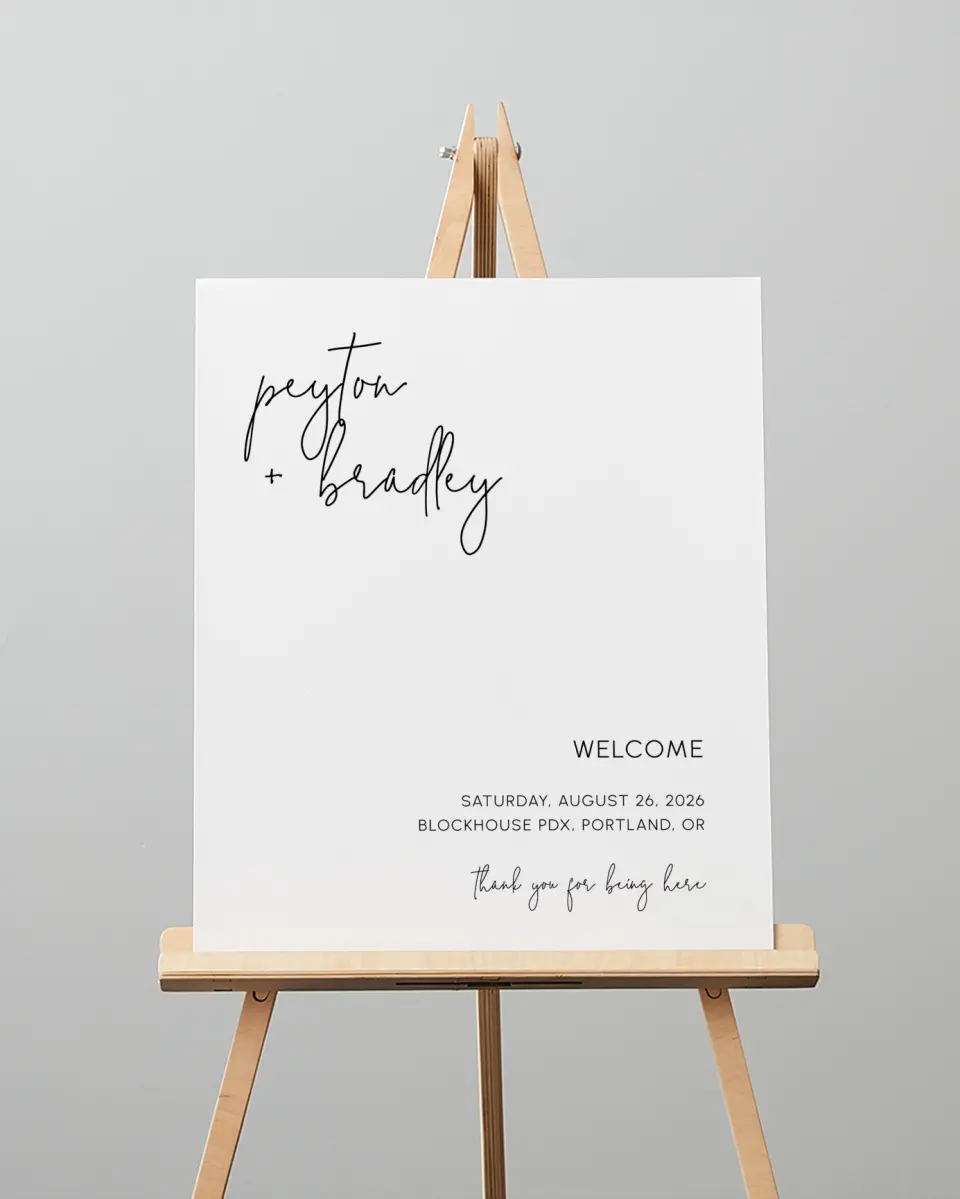 This is a 16" x 20" Welcome Sign called Mod Aesthetic printed in full color