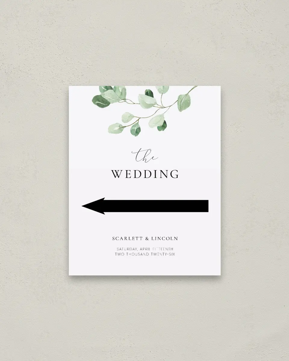 This is a 16" x 20" Direction Sign called Sweet Greenery printed in full color