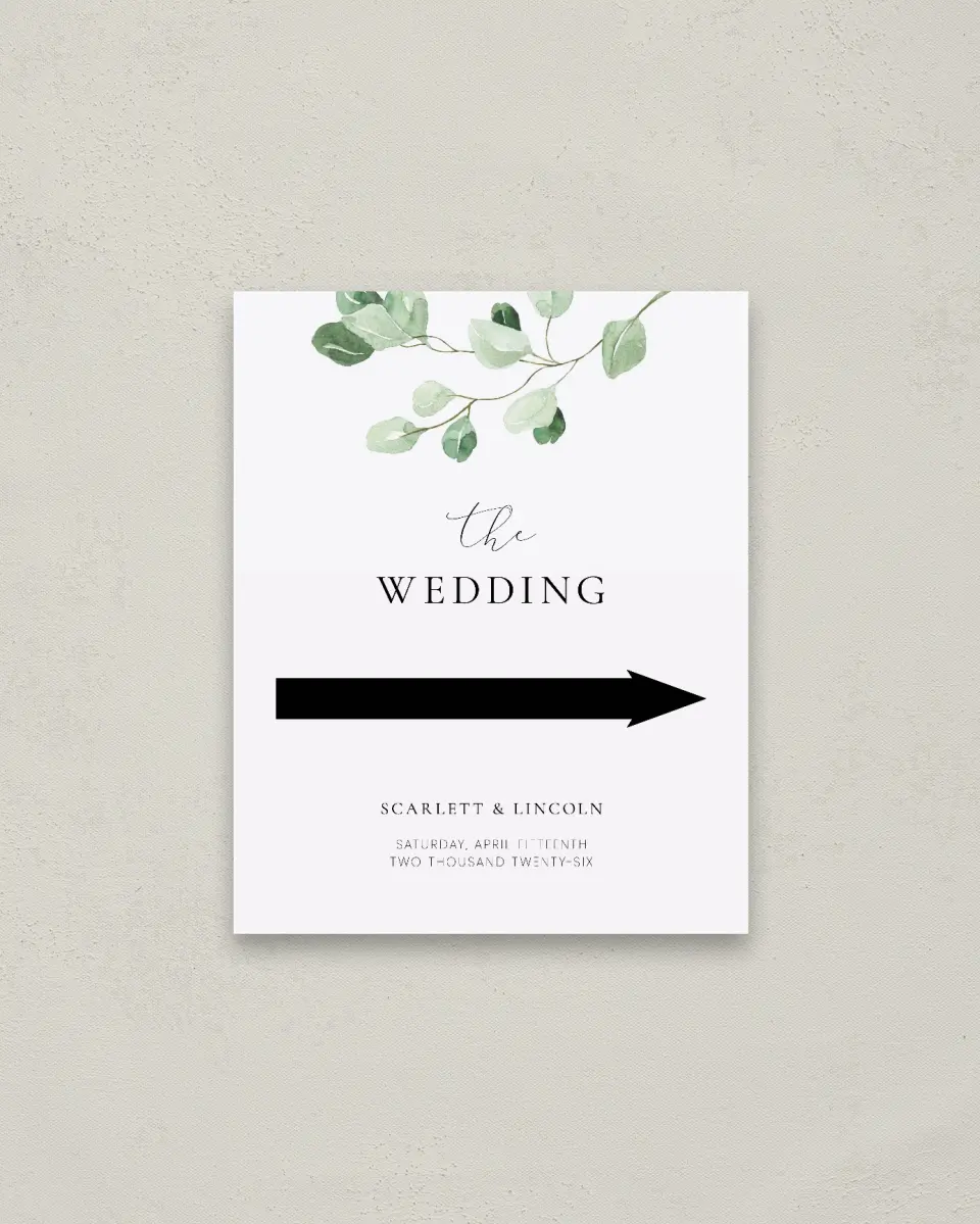 This is a 16" x 20" Direction Sign called Sweet Greenery printed in full color