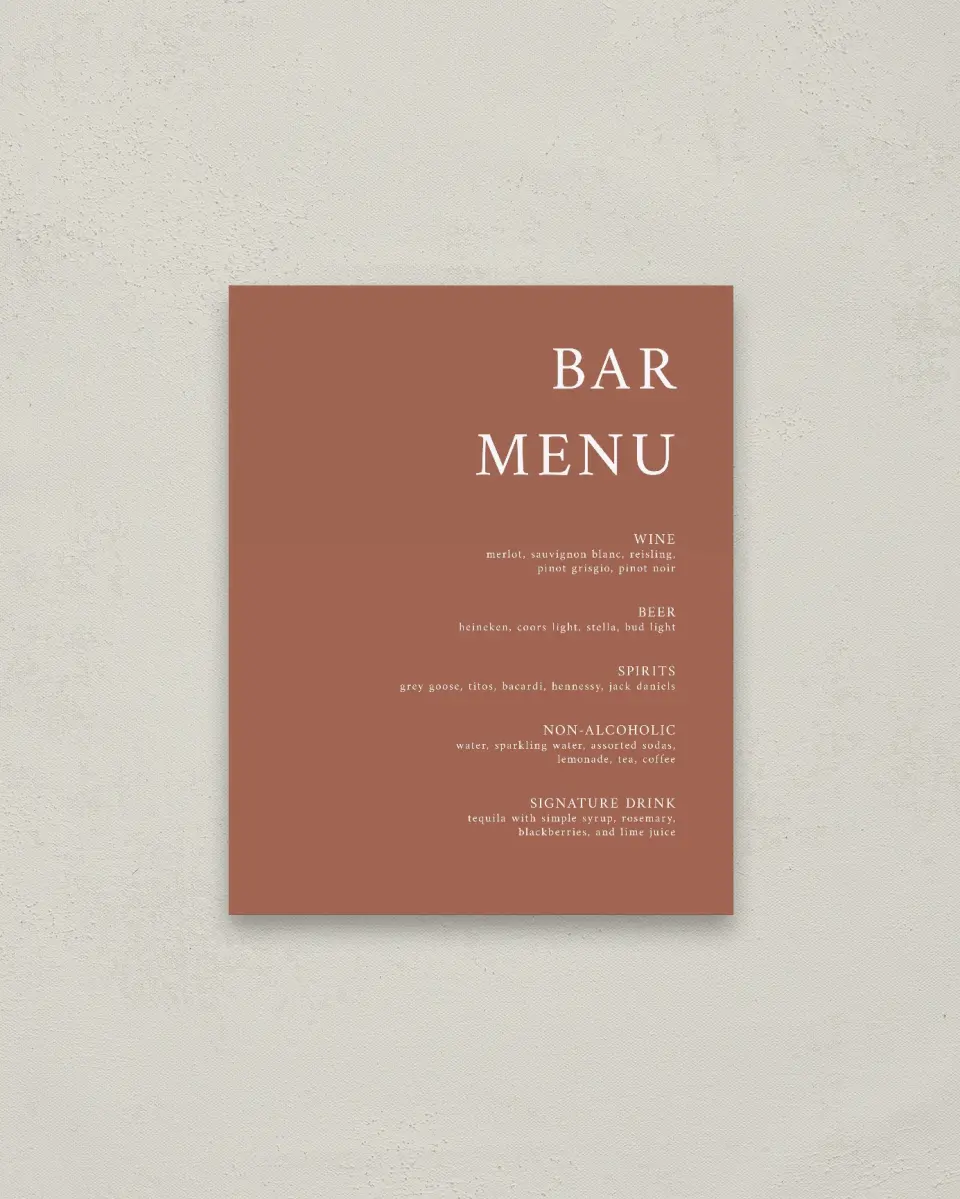 This is a 16" x 20" Menu Sign called Timeless Truth printed in full color