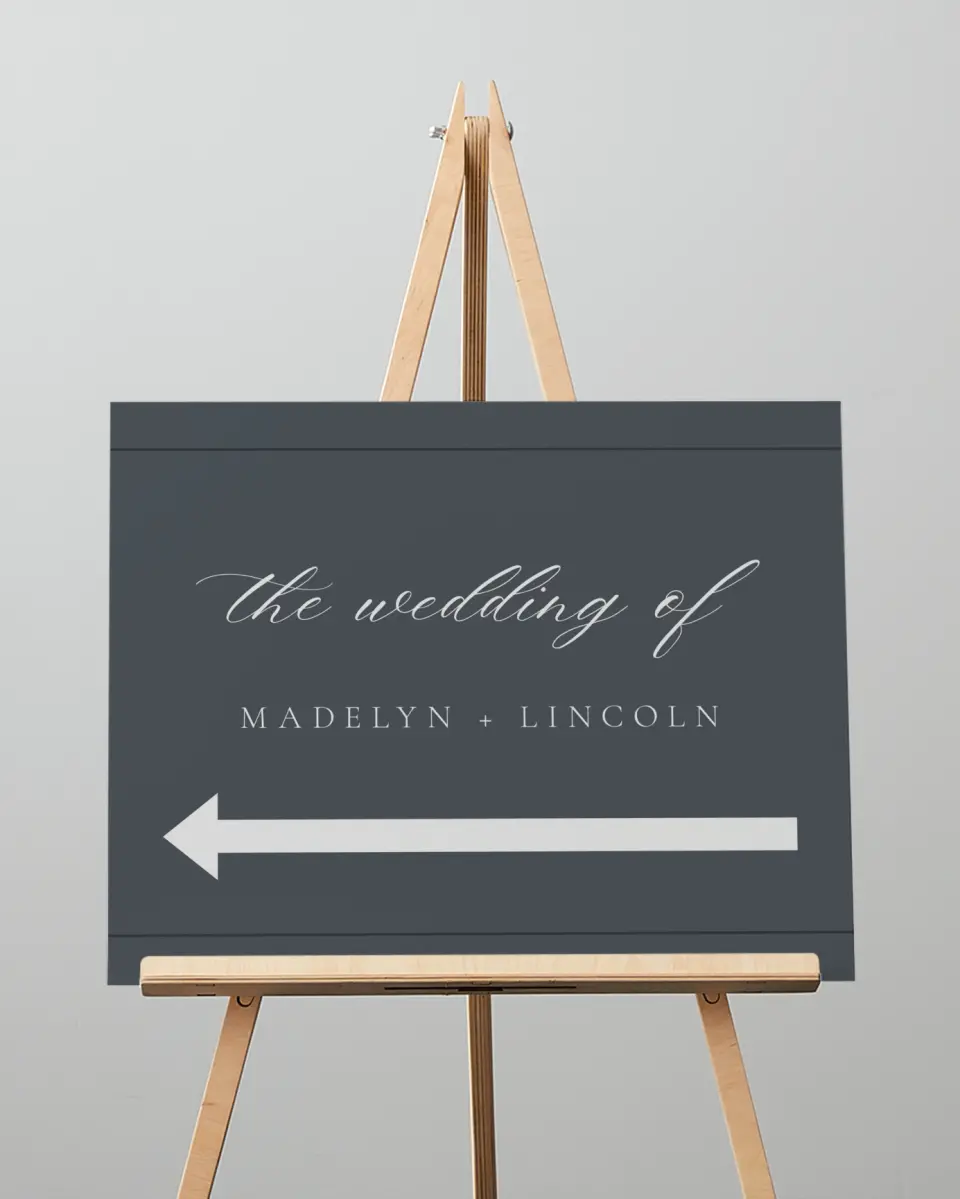 This is a 16" x 20" Direction Sign called Subtle Wreath printed in full color