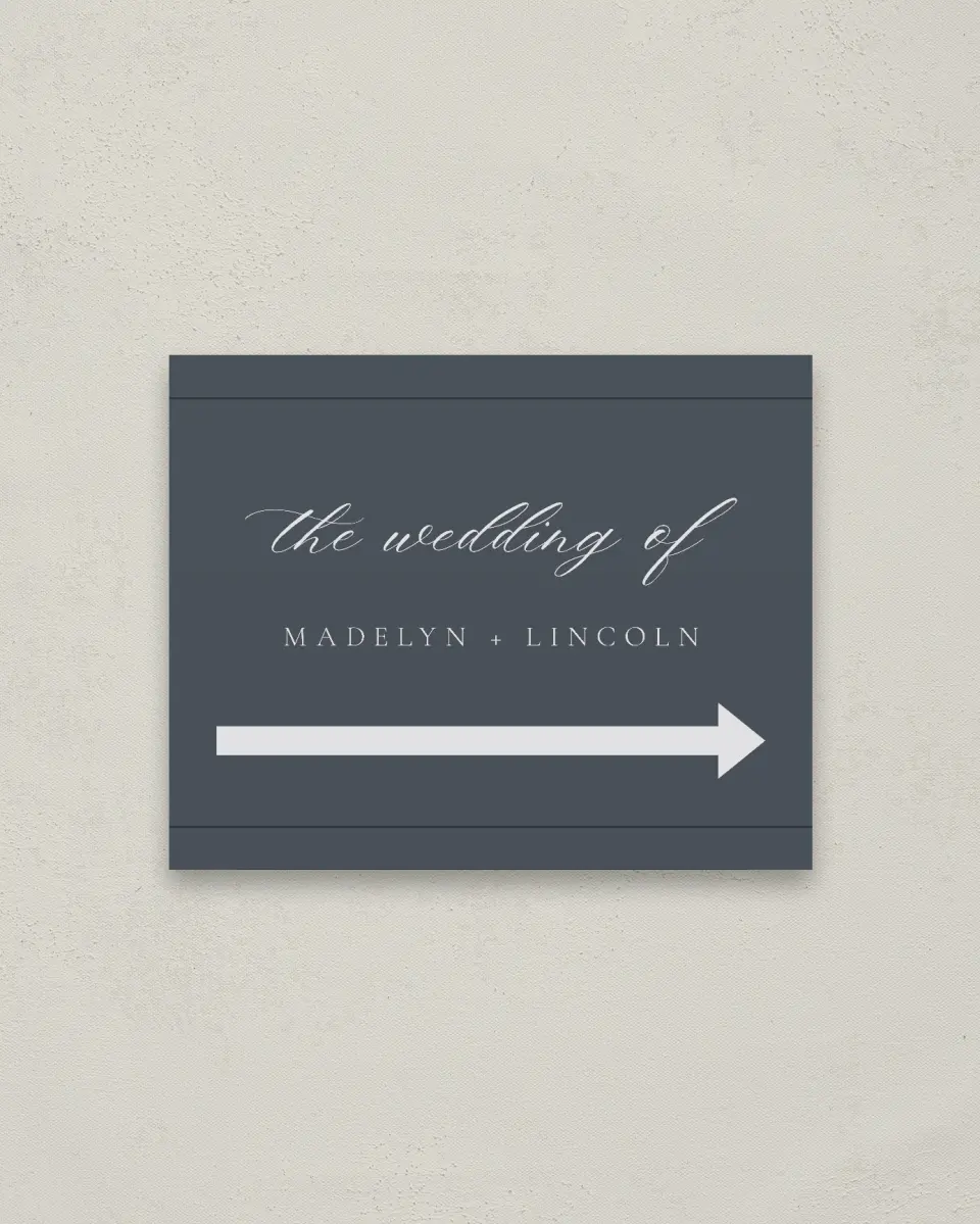 This is a 16" x 20" Direction Sign called Subtle Wreath printed in full color