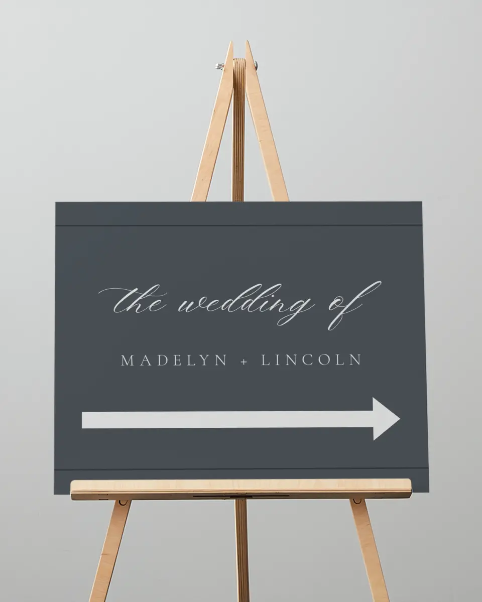 This is a 16" x 20" Direction Sign called Subtle Wreath printed in full color