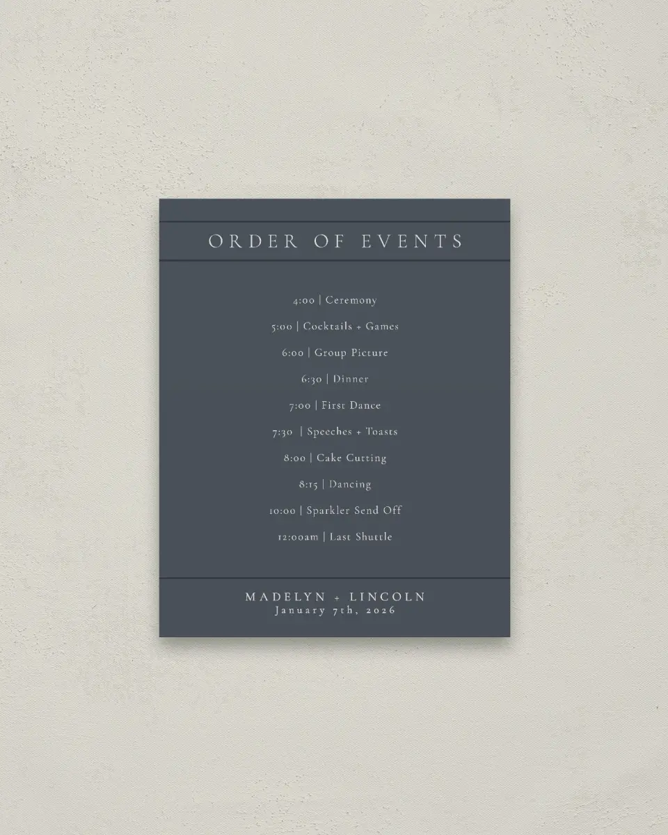 This is a 16" x 20" Schedule Sign called Subtle Wreath printed in full color