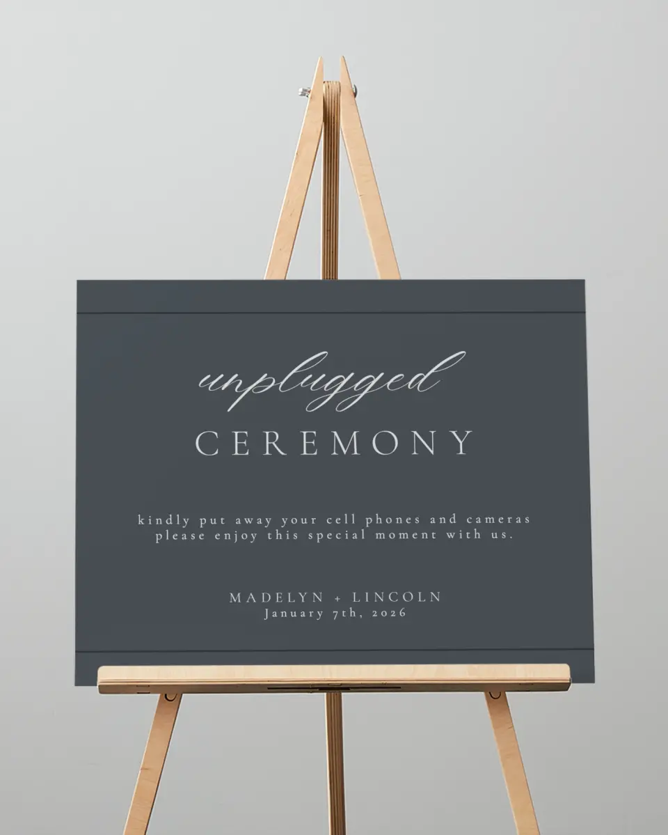 This is a 16" x 20" Unplugged Sign called Subtle Wreath printed in full color