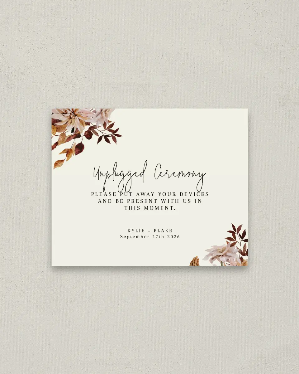 This is a 16" x 20" Unplugged Sign called Country Blooms printed in full color