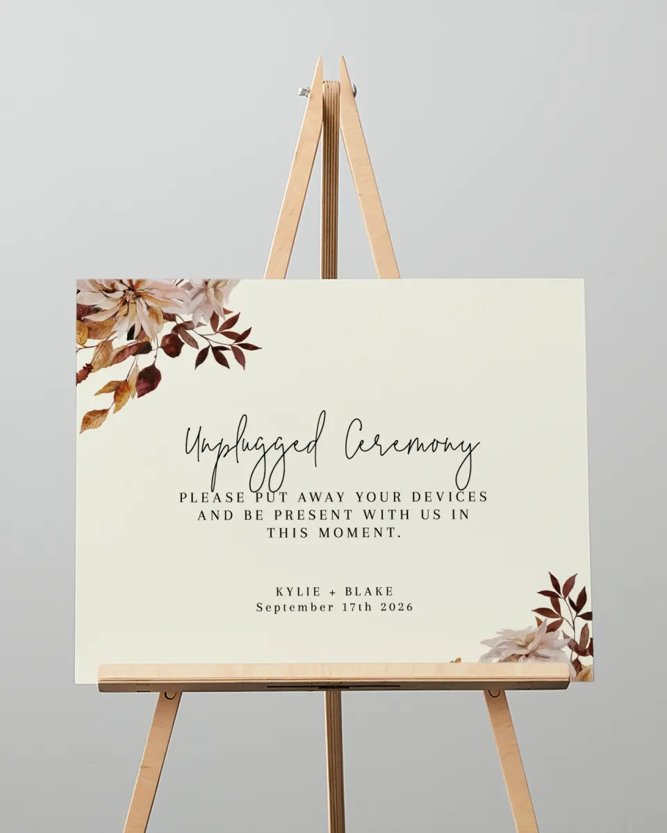 This is a 16" x 20" Unplugged Sign called Country Blooms printed in full color