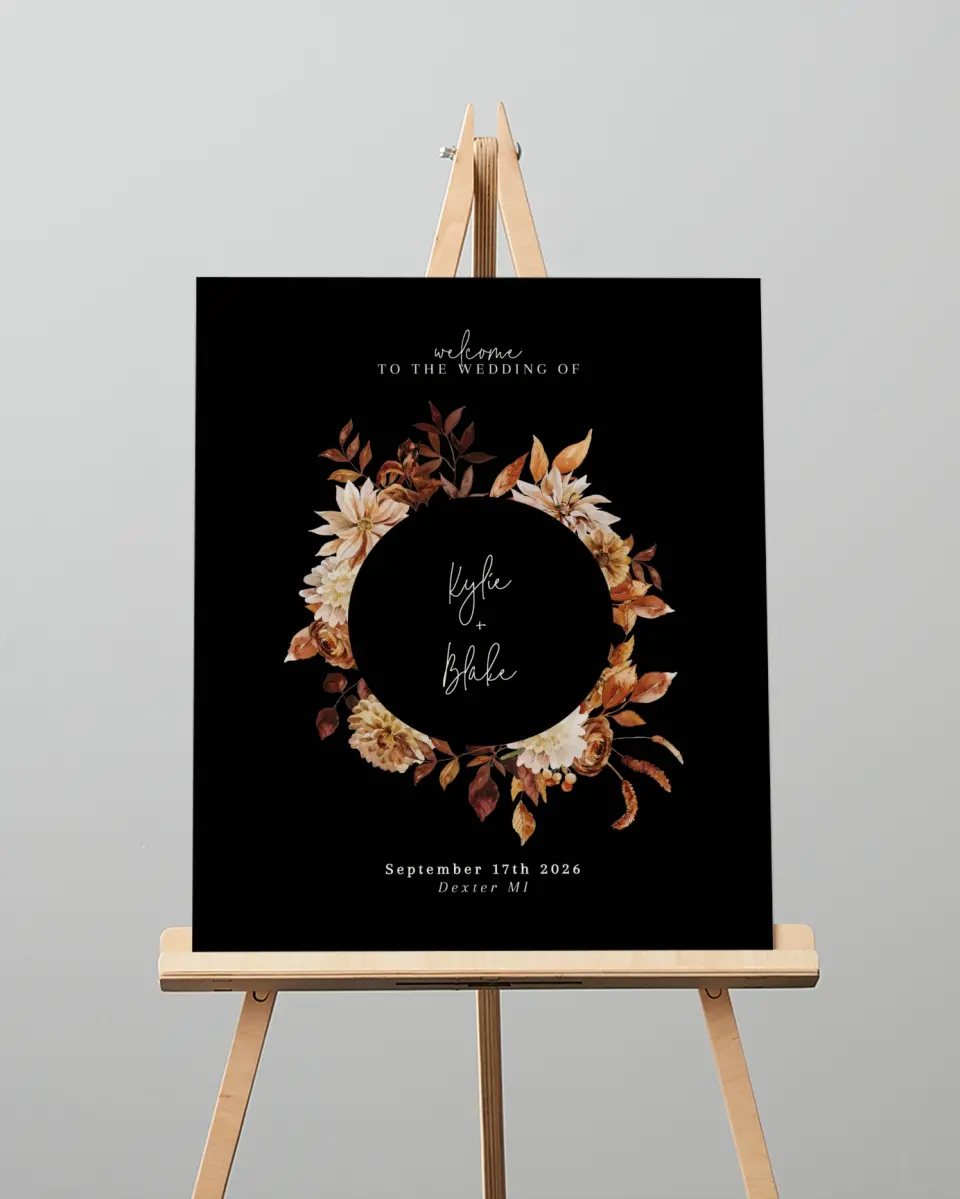 This is a 16" x 20" Welcome Sign called Country Blooms printed in full color
