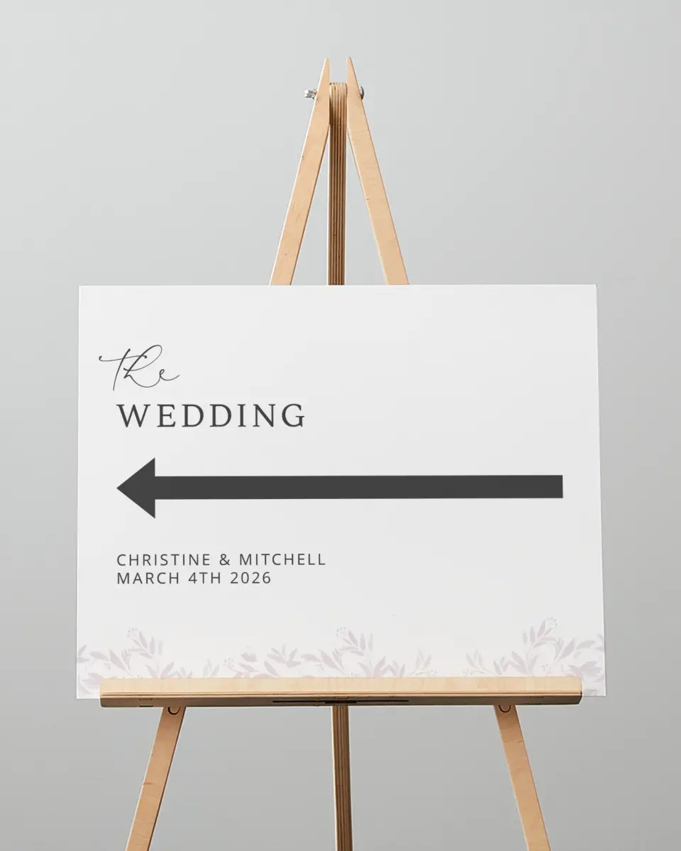 This is a 16" x 20" Direction Sign called Lush Leaves printed in full color