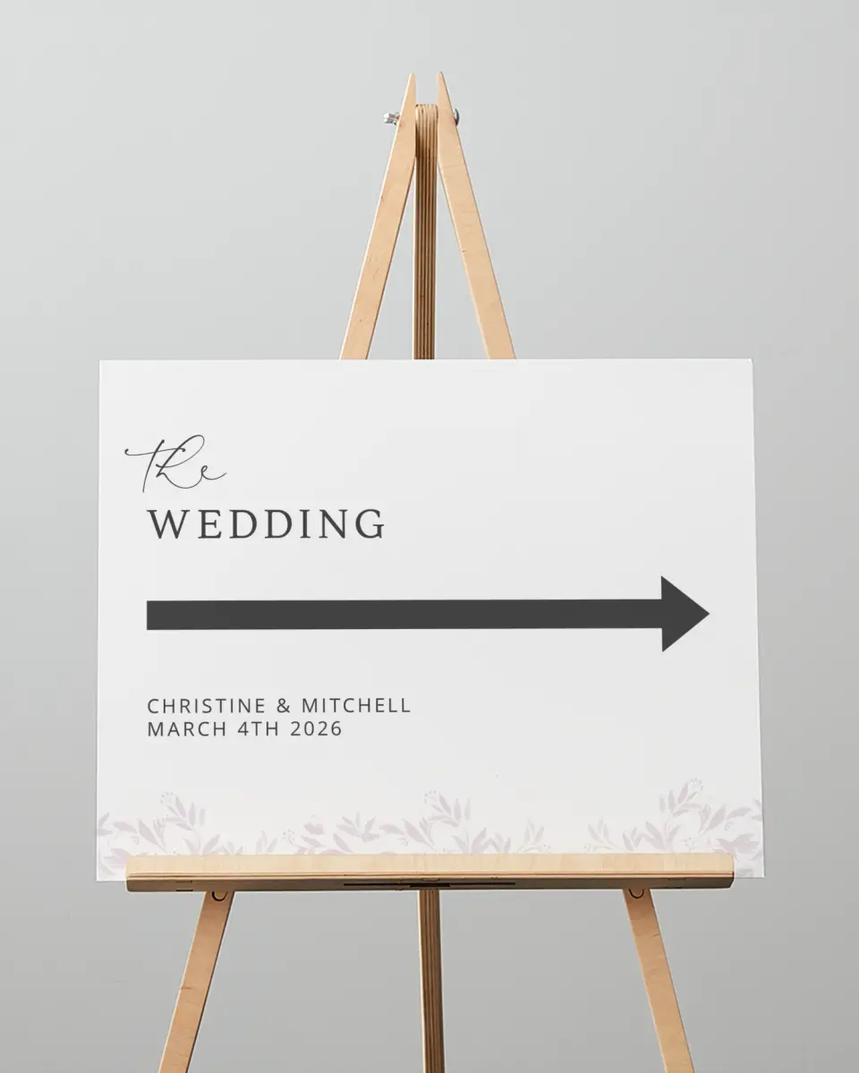 This is a 16" x 20" Direction Sign called Lush Leaves printed in full color