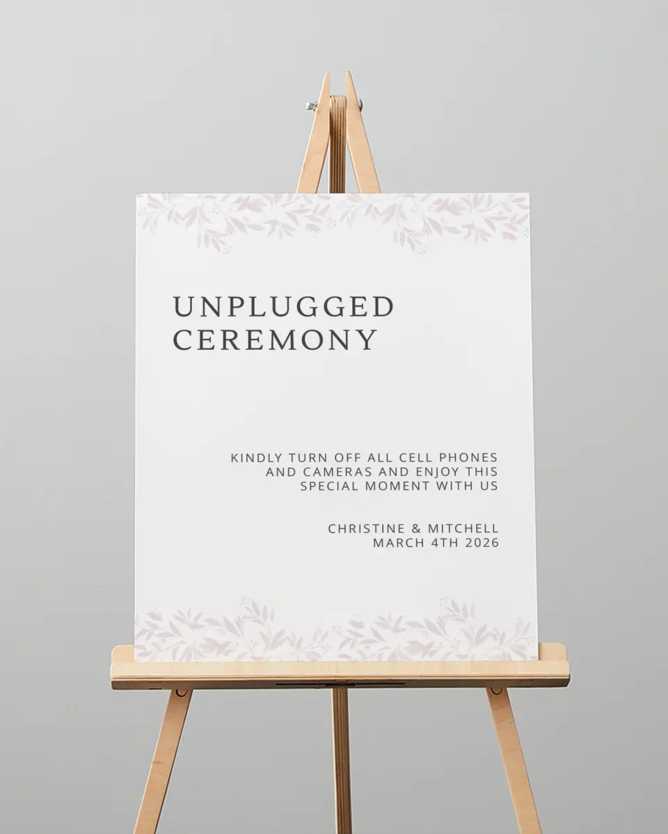 This is a 16" x 20" Unplugged Sign called Lush Leaves printed in full color