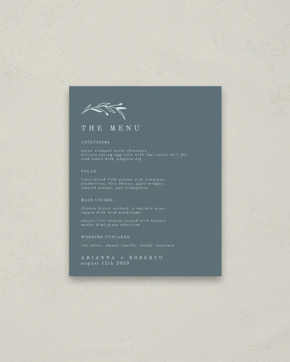 This is a 16" x 20" Menu Sign called Growing Arc printed in full color