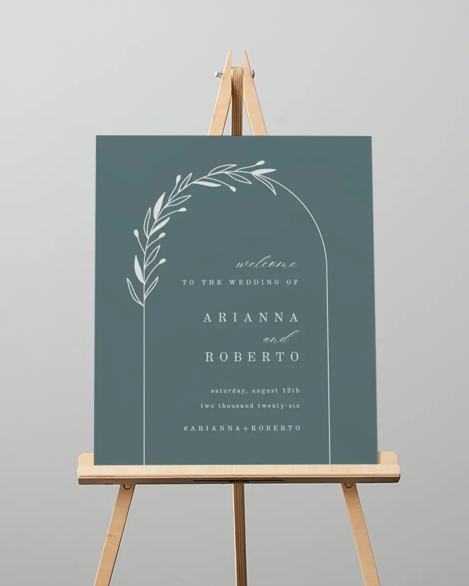 This is a 16" x 20" Welcome Sign called Growing Arc printed in full color
