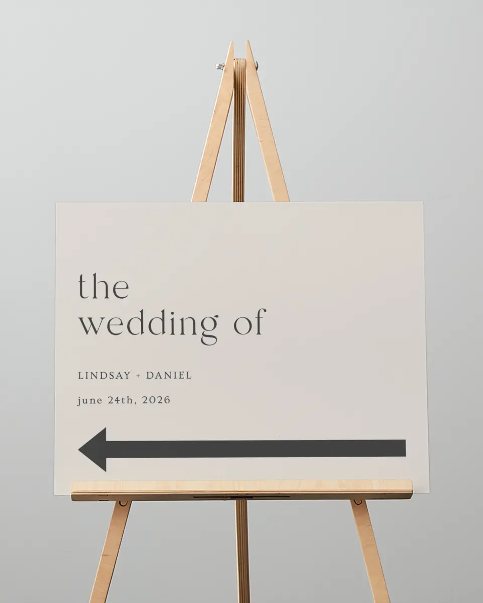 This is a 16" x 20" Direction Sign called Simple Gathering printed in full color