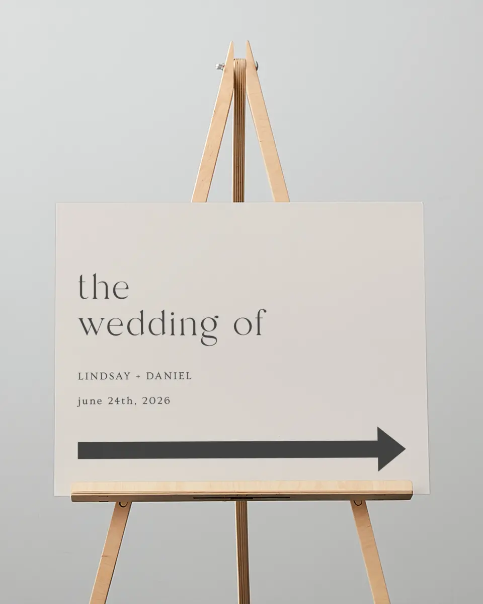 This is a 16" x 20" Direction Sign called Simple Gathering printed in full color
