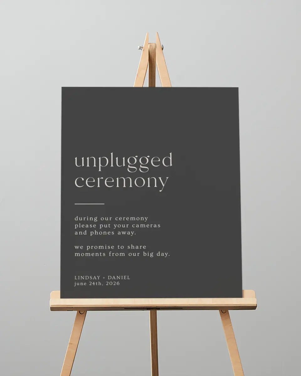 This is a 16" x 20" Unplugged Sign called Simple Gathering printed in full color