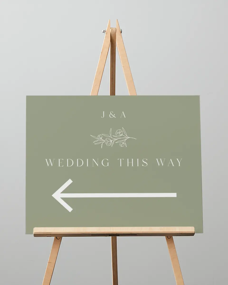 This is a 16" x 20" Direction Sign called The Jasmine printed in full color