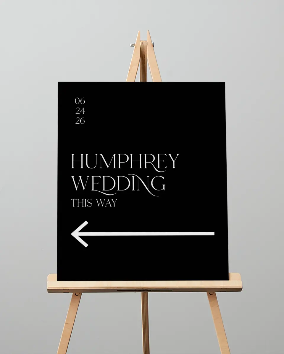 This is a 16" x 20" Direction Sign called The Lucy printed in full color