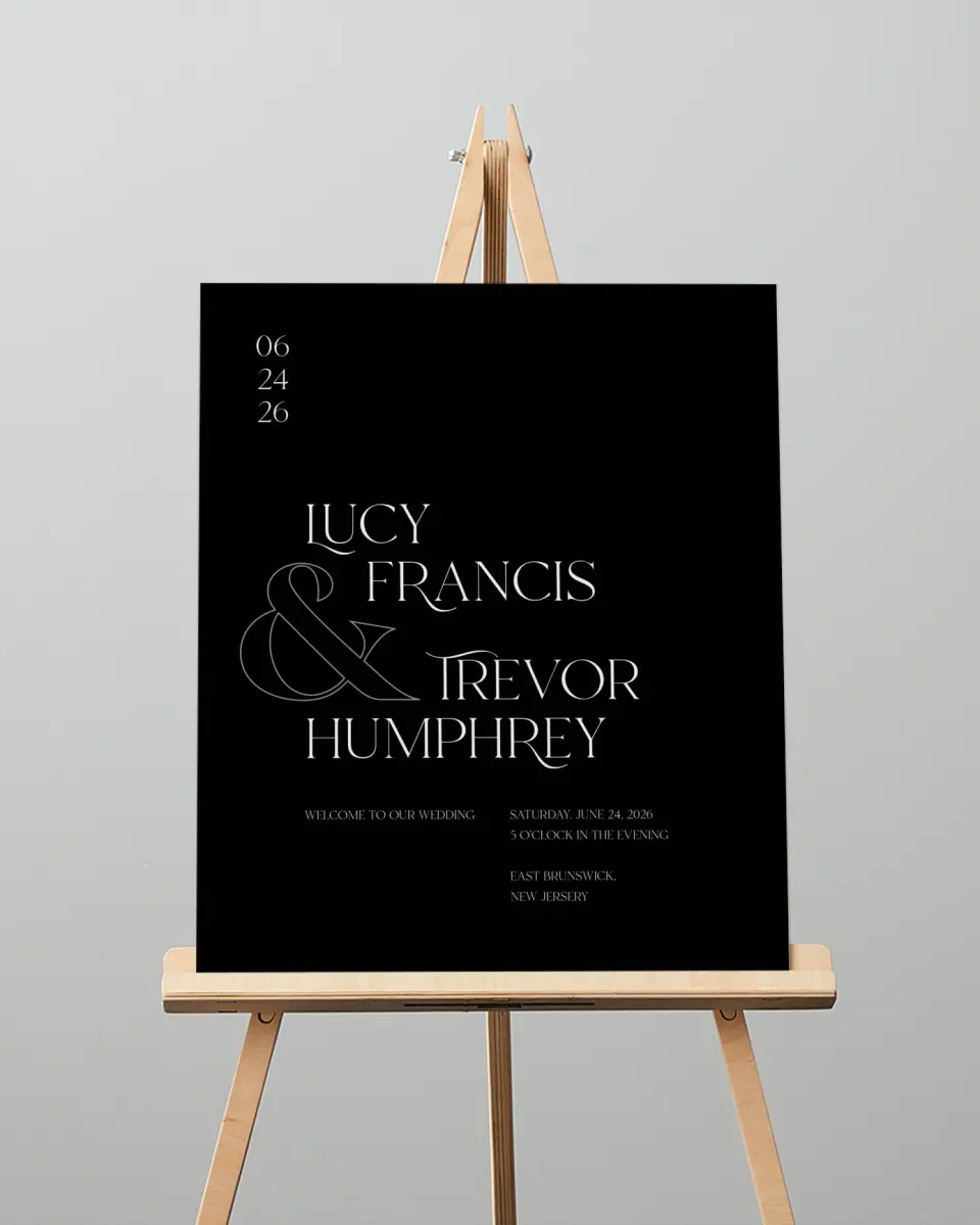 This is a 16" x 20" Welcome Sign called The Lucy printed in full color