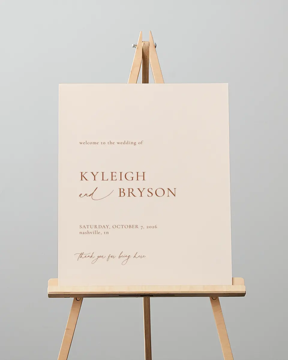 This is a 16" x 20" Welcome Sign called The Kyleigh printed in full color