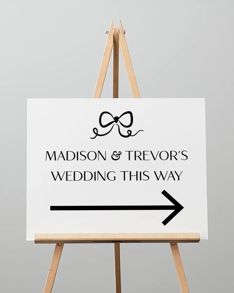 This is a 16" x 20" Direction Sign called The Madison printed in full color