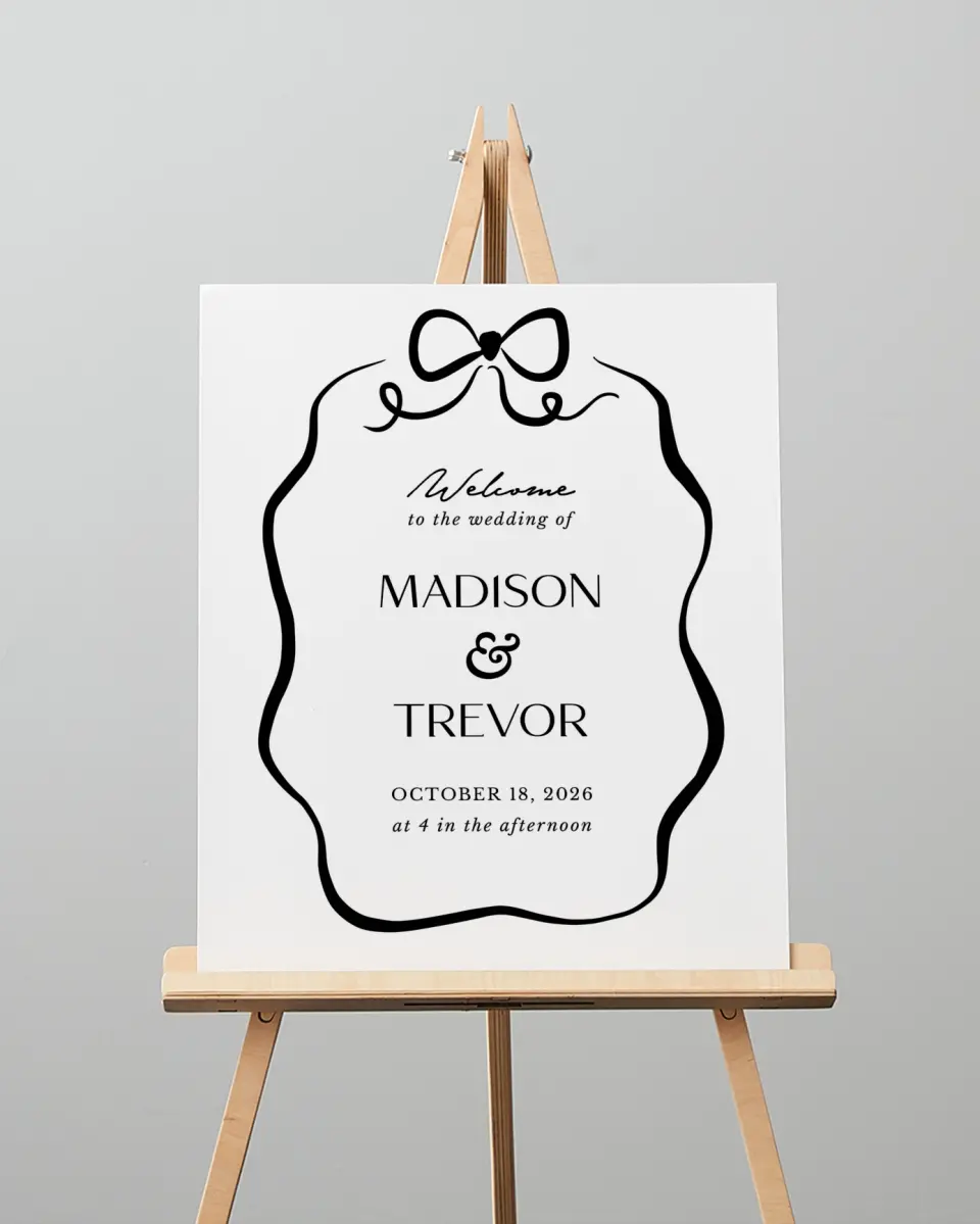 This is a 16" x 20" Welcome Sign called The Madison printed in full color