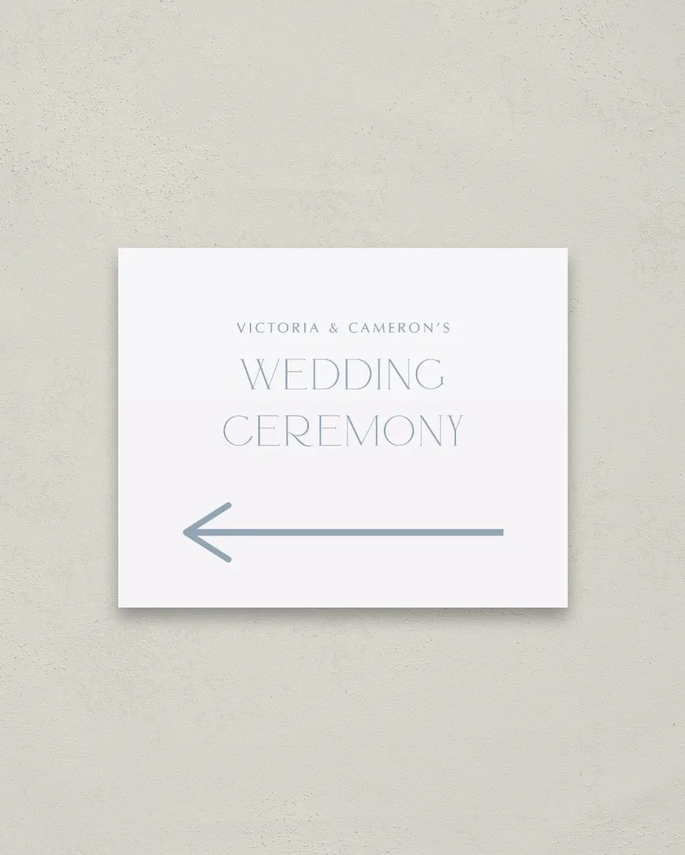 This is a 16" x 20" Direction Sign called The Victoria printed in full color