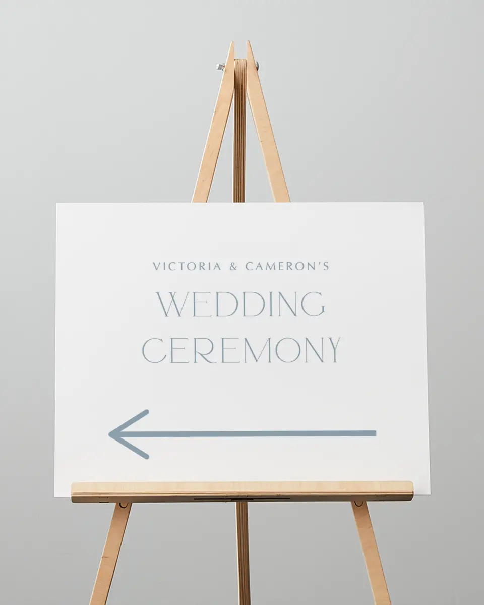 This is a 16" x 20" Direction Sign called The Victoria printed in full color