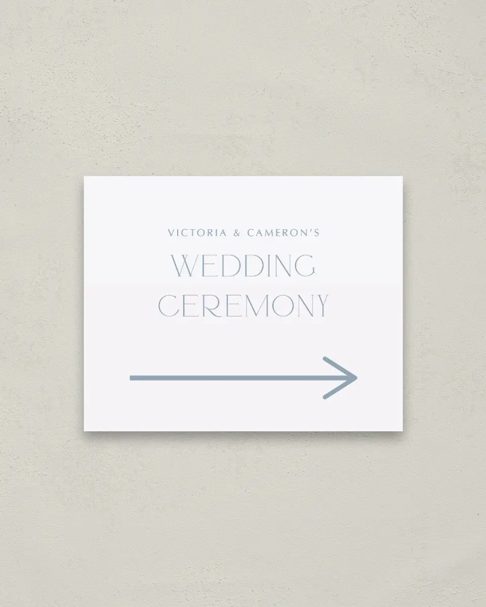 This is a 16" x 20" Direction Sign called The Victoria printed in full color