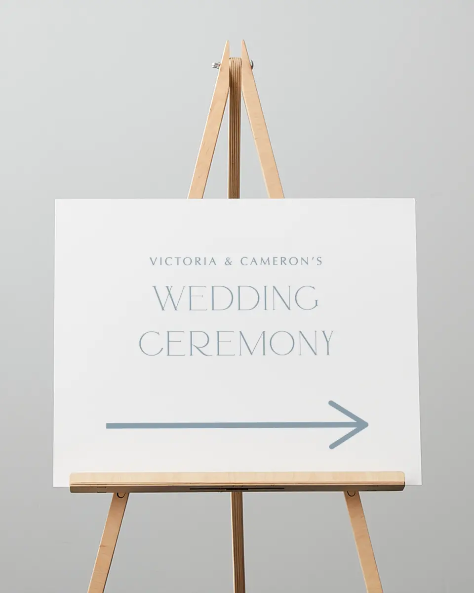 This is a 16" x 20" Direction Sign called The Victoria printed in full color