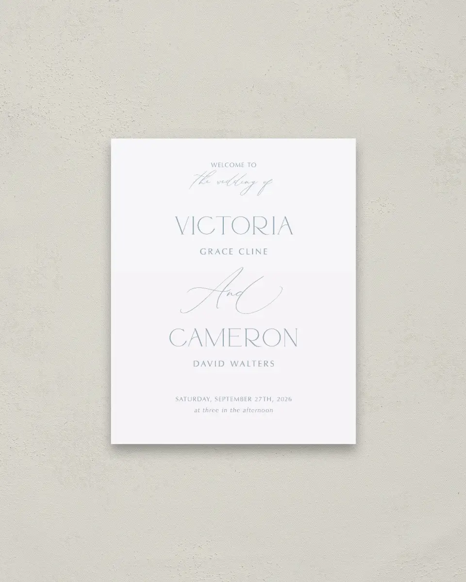 This is a 16" x 20" Welcome Sign called The Victoria printed in full color