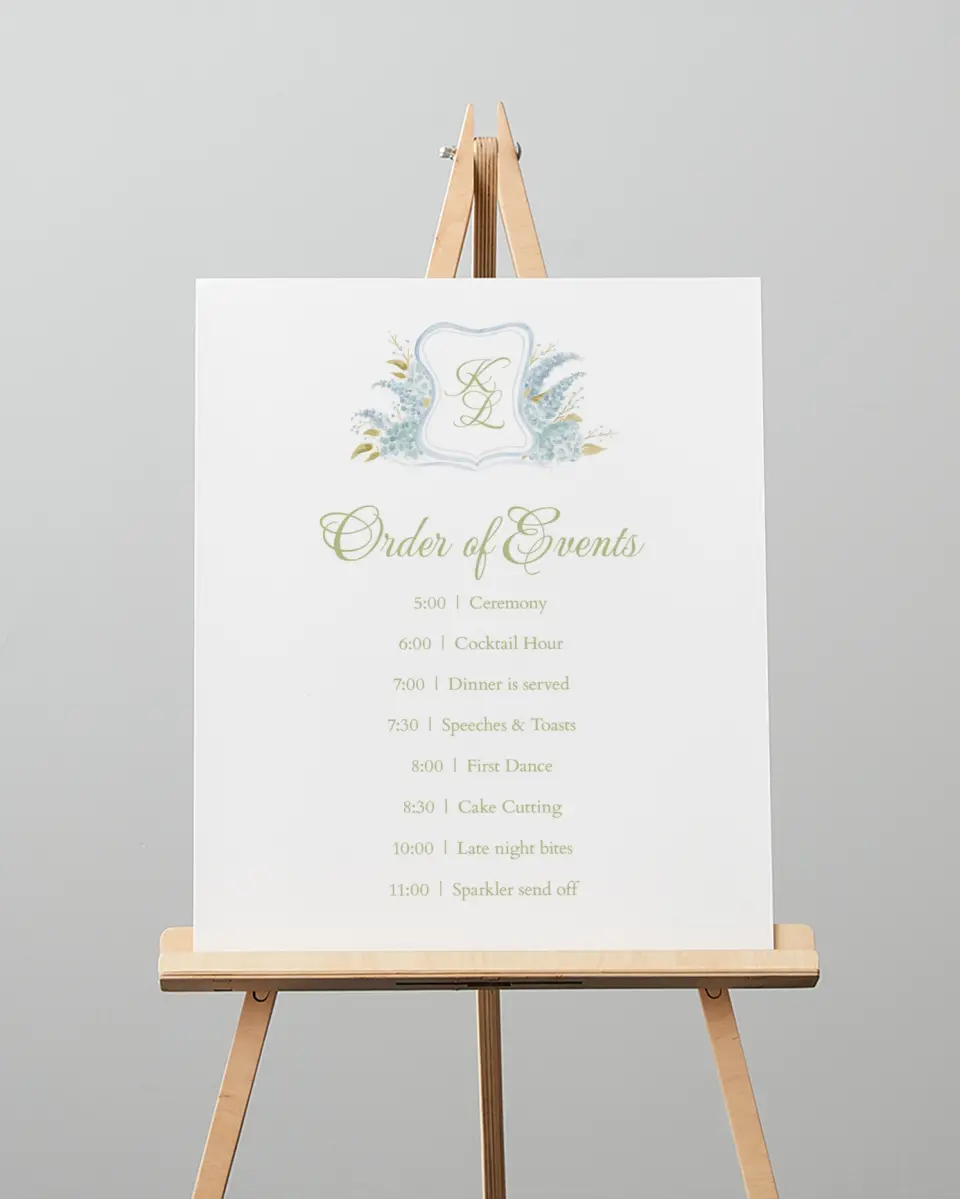 This is a 16" x 20" Schedule Sign called Southern Belle printed in full color