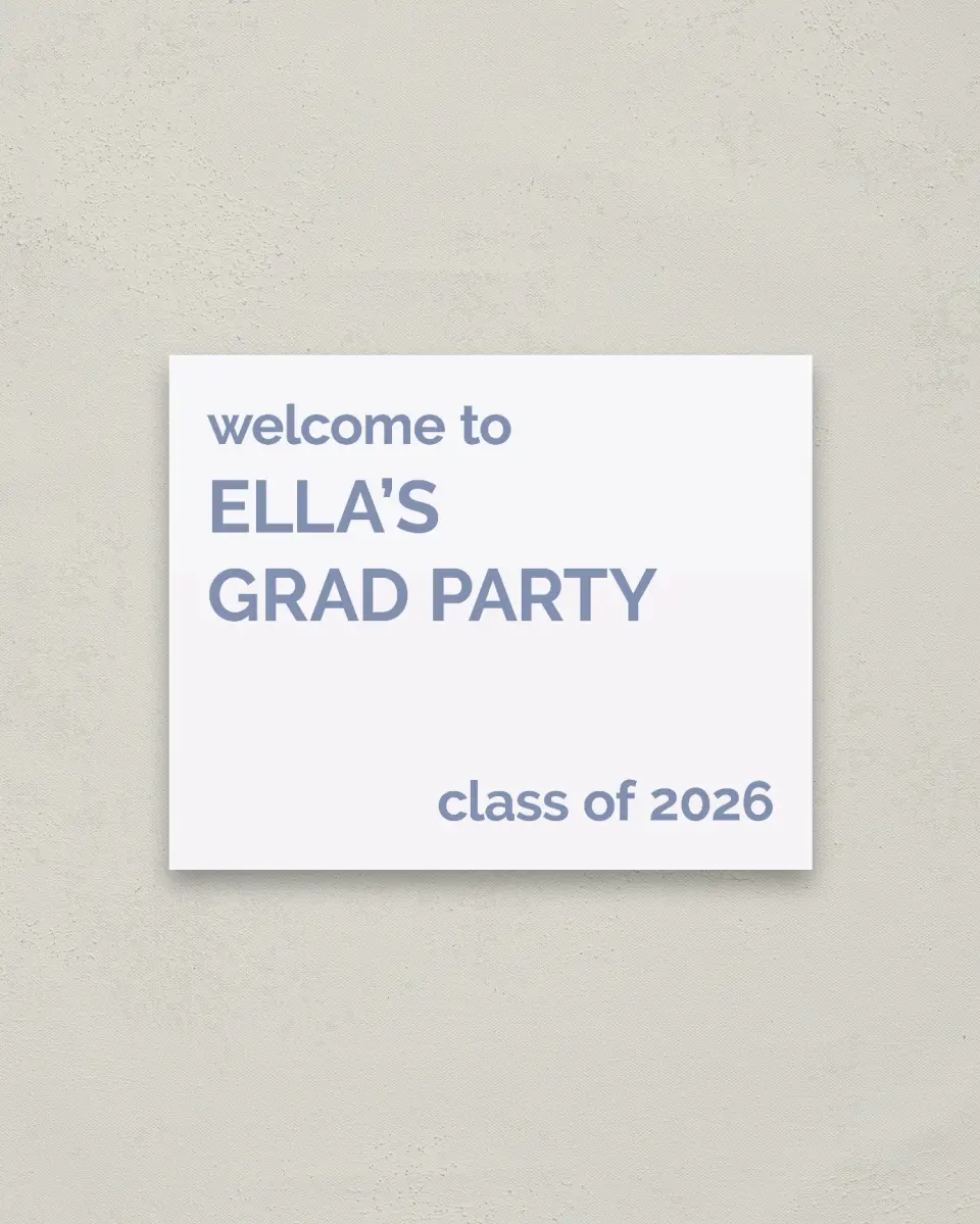 This is a 16" x 20" Welcome Grad Sign called Future is Bright printed in full color