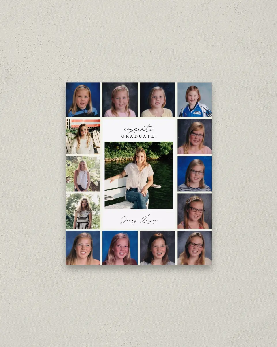 This is a 16" x 20" Welcome Grad Sign called Congrats Graduate! printed in full color