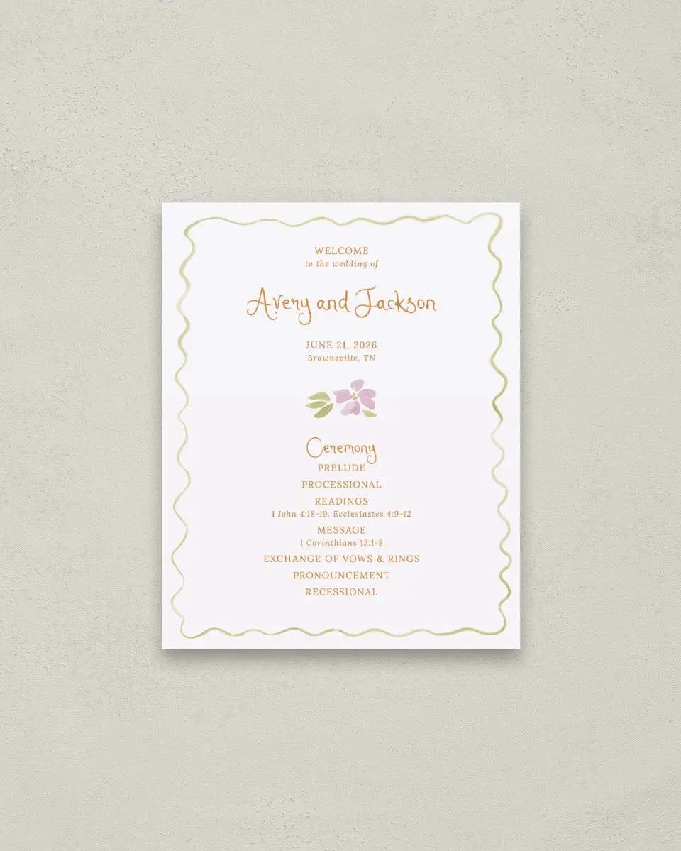 This is a 16" x 20" Ceremony Sign called Floral Whimsy printed in full color
