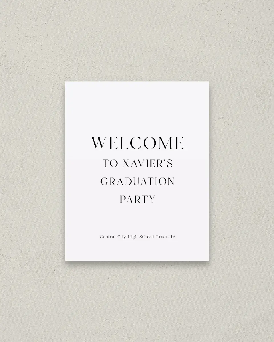 This is a 16" x 20" Welcome Grad Sign called Senior Spread printed in full color