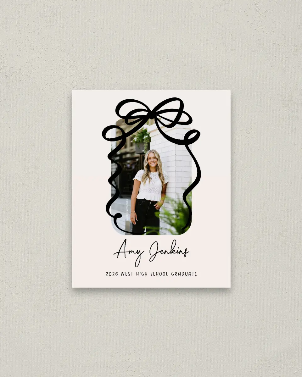 This is a 16" x 20" Welcome Grad Sign called All Tied Up printed in full color